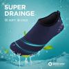 imageSEEKWAY Water Shoes QuickDry Aqua Socks Barefoot Slipon for Beach Pool Swim River Yoga Lake Surf Women Men SK0012dwave Blue