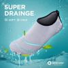 imageSEEKWAY Water Shoes QuickDry Aqua Socks Barefoot Slipon for Beach Pool Swim River Yoga Lake Surf Women Men SK0012flight Gray