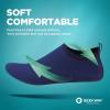 imageSEEKWAY Water Shoes QuickDry Aqua Socks Barefoot Slipon for Beach Pool Swim River Yoga Lake Surf Women Men SK0013dstripe Blue