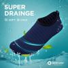imageSEEKWAY Water Shoes QuickDry Aqua Socks Barefoot Slipon for Beach Pool Swim River Yoga Lake Surf Women Men SK0013dstripe Blue