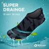 imageSEEKWAY Water Shoes QuickDry Aqua Socks Barefoot Slipon for Beach Pool Swim River Yoga Lake Surf Women Men SK0017aablack Shark