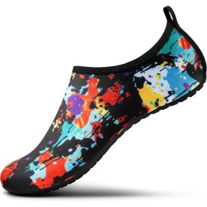 imageSEEKWAY Water Shoes Barefoot Aqua Socks QuickDry Non Slip Shoes for Beach Swim Pool River Boating Surf Women Men SK0022a1281 Painted Tiedye