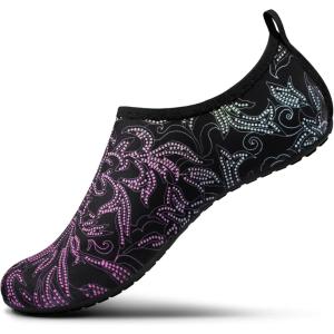 imageSEEKWAY Water Shoes Barefoot Aqua Socks QuickDry Non Slip Shoes for Beach Swim Pool River Boating Surf Women Men SK0022c1423 Paisley
