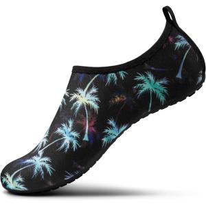 imageSEEKWAY Water Shoes Barefoot Aqua Socks QuickDry Non Slip Shoes for Beach Swim Pool River Boating Surf Women Men SK0022e1302 Coconut Tree
