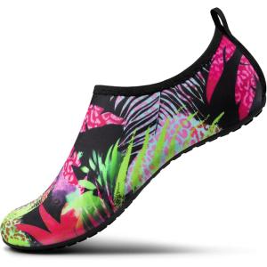 imageSEEKWAY Water Shoes Barefoot Aqua Socks QuickDry Non Slip Shoes for Beach Swim Pool River Boating Surf Women Men SK0022k1563 Floral