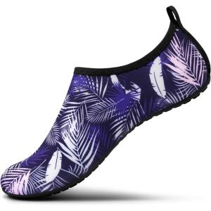 imageSEEKWAY Water Shoes Barefoot Aqua Socks QuickDry Non Slip Shoes for Beach Swim Pool River Boating Surf Women Men SK0022m1431 Leaffeather