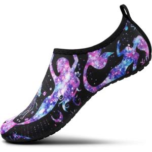 imageSEEKWAY Water Shoes Barefoot Aqua Socks QuickDry Non Slip Shoes for Beach Swim Pool River Boating Surf Women Men SK0022n1511 Mermaid