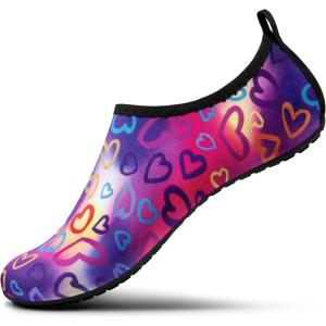 imageSEEKWAY Water Shoes Barefoot Aqua Socks QuickDry Non Slip Shoes for Beach Swim Pool River Boating Surf Women Men SK0022q1024 Love Rainbow