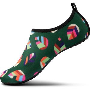 imageSEEKWAY Water Shoes Barefoot Aqua Socks QuickDry Non Slip Shoes for Beach Swim Pool River Boating Surf Women Men SK0022u1074 Totem Leaf