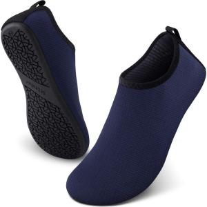 imageSEEKWAY Water Shoes QuickDry Aqua Socks Barefoot Slipon for Beach Pool Swim River Yoga Lake Surf Women Men SK0012dwave Blue