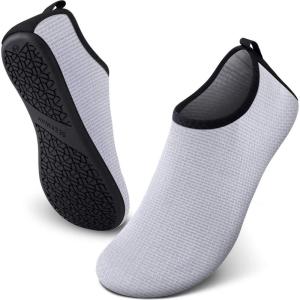 imageSEEKWAY Water Shoes QuickDry Aqua Socks Barefoot Slipon for Beach Pool Swim River Yoga Lake Surf Women Men SK0012flight Gray