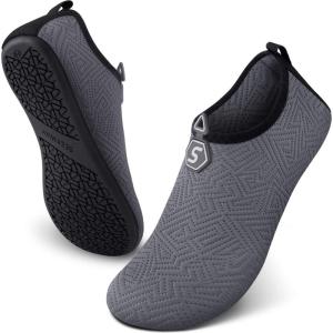 imageSEEKWAY Water Shoes QuickDry Aqua Socks Barefoot Slipon for Beach Pool Swim River Yoga Lake Surf Women Men SK0013b742 Gray