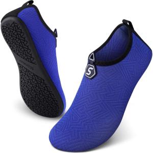 imageSEEKWAY Water Shoes QuickDry Aqua Socks Barefoot Slipon for Beach Pool Swim River Yoga Lake Surf Women Men SK0013c743 Blue