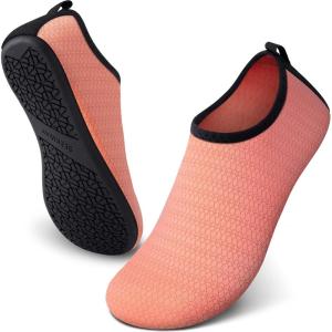imageSEEKWAY Water Shoes QuickDry Aqua Socks Barefoot Slipon for Beach Pool Swim River Yoga Lake Surf Women Men SK0015ccetus Pink