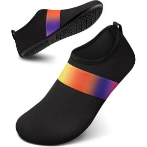 imageSEEKWAY Water Shoes QuickDry Aqua Socks Barefoot Slipon for Beach Pool Swim River Yoga Lake Surf Women Men SK0016abelt Colorful