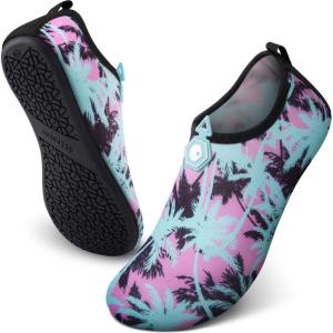 imageSEEKWAY Water Shoes QuickDry Aqua Socks Barefoot Slipon for Beach Pool Swim River Yoga Lake Surf Women Men SK0017bdcoconut Tree