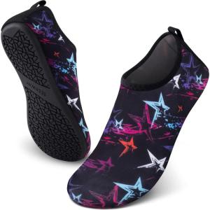 imageSEEKWAY Water Shoes QuickDry Aqua Socks Barefoot Slipon for Beach Pool Swim River Yoga Lake Surf Women Men SK0017castar