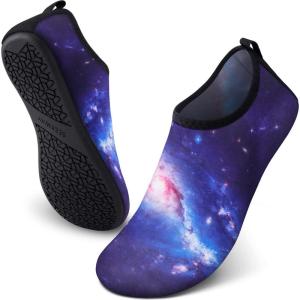 imageSEEKWAY Water Shoes QuickDry Aqua Socks Barefoot Slipon for Beach Pool Swim River Yoga Lake Surf Women Men SK0017cbnebula
