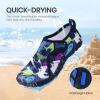 imageSEEKWAY Barefoot Water Shoes for Kids  Wide Toe Box and QuickDry Sand Shoes Toddler for Hiking Swim Beach Pool Kayak Sport Accessories Camping Essentials NonSlip for Boys Girls Sizes2d108 Blue Shark