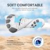 imageSEEKWAY Barefoot Water Shoes for Kids  Wide Toe Box and QuickDry Sand Shoes Toddler for Hiking Swim Beach Pool Kayak Sport Accessories Camping Essentials NonSlip for Boys Girls Sizes3b112 Blue Dinosaur