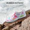 imageSEEKWAY Barefoot Water Shoes for Kids  Wide Toe Box and QuickDry Sand Shoes Toddler for Hiking Swim Beach Pool Kayak Sport Accessories Camping Essentials NonSlip for Boys Girls Sizes3c113 White Dinosaur