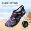 imageSEEKWAY Barefoot Water Shoes for Kids  Wide Toe Box and QuickDry Sand Shoes Toddler for Hiking Swim Beach Pool Kayak Sport Accessories Camping Essentials NonSlip for Boys Girls Sizes2f110 Purple Shark