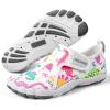 imageSEEKWAY Barefoot Water Shoes for Kids  Wide Toe Box and QuickDry Sand Shoes Toddler for Hiking Swim Beach Pool Kayak Sport Accessories Camping Essentials NonSlip for Boys Girls Sizes3c113 White Dinosaur